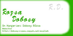 rozsa dobosy business card