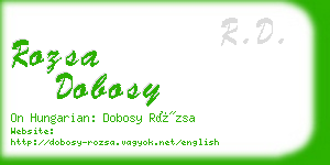 rozsa dobosy business card